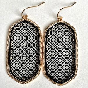 Designer Inspired Oval Filigree Earrings